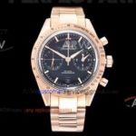 Perfect Replica Swiss 9300 Replica Omega Speedmaster Rose Gold Chronograph Watch
